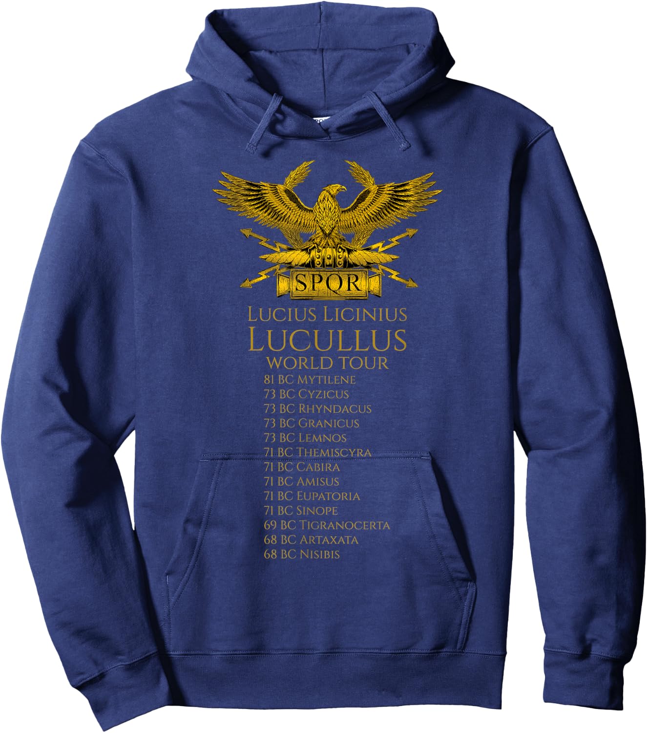 Ancient Rome History - Lucius Licinius Lucullus World Tour Hoodie - Hoodie | Navy
