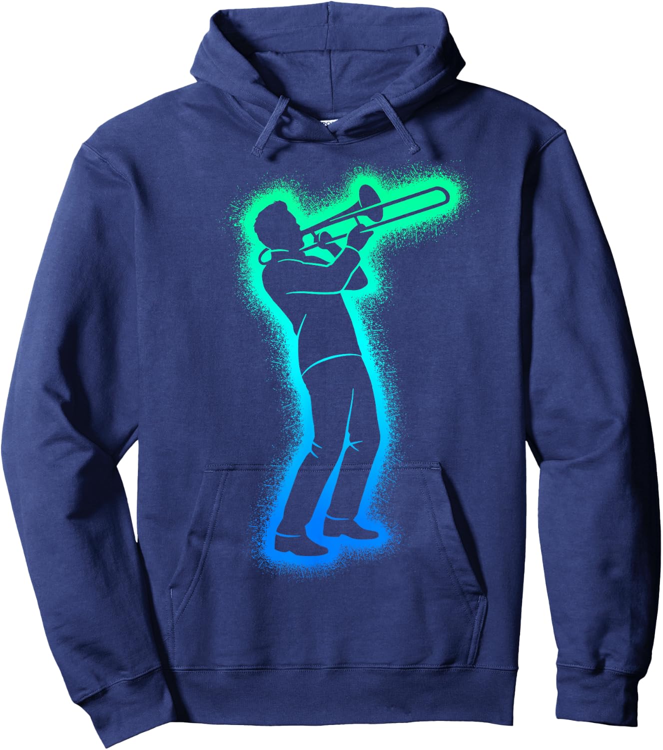 Trombone Player Trombonist Men Boys Kids Trombone Hoodie - Hoodie | Navy