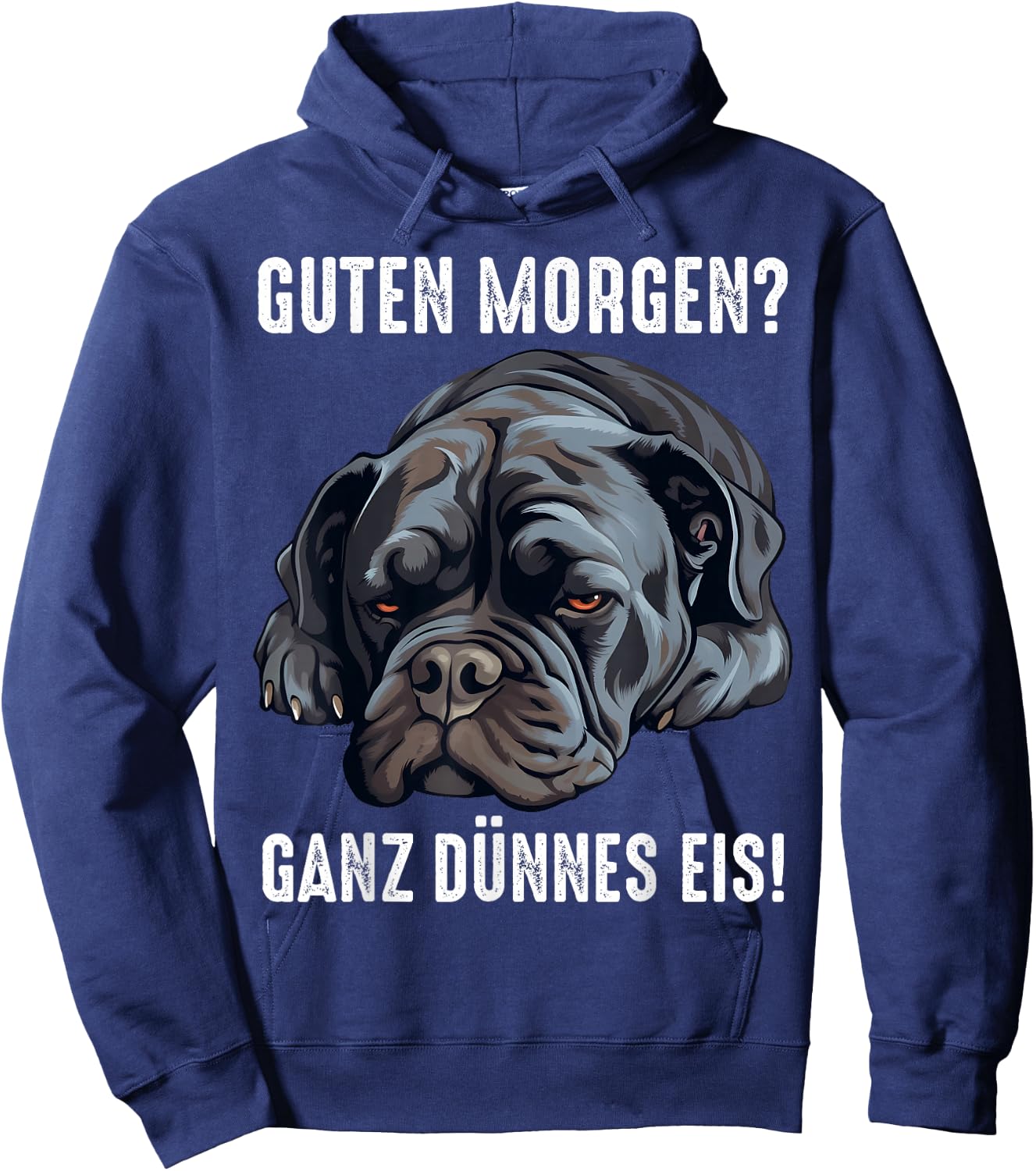Cane Corso Hund Guten Morgen ganz dünnes eis Morgenmuffel Hoodie - Hoodie | Navy