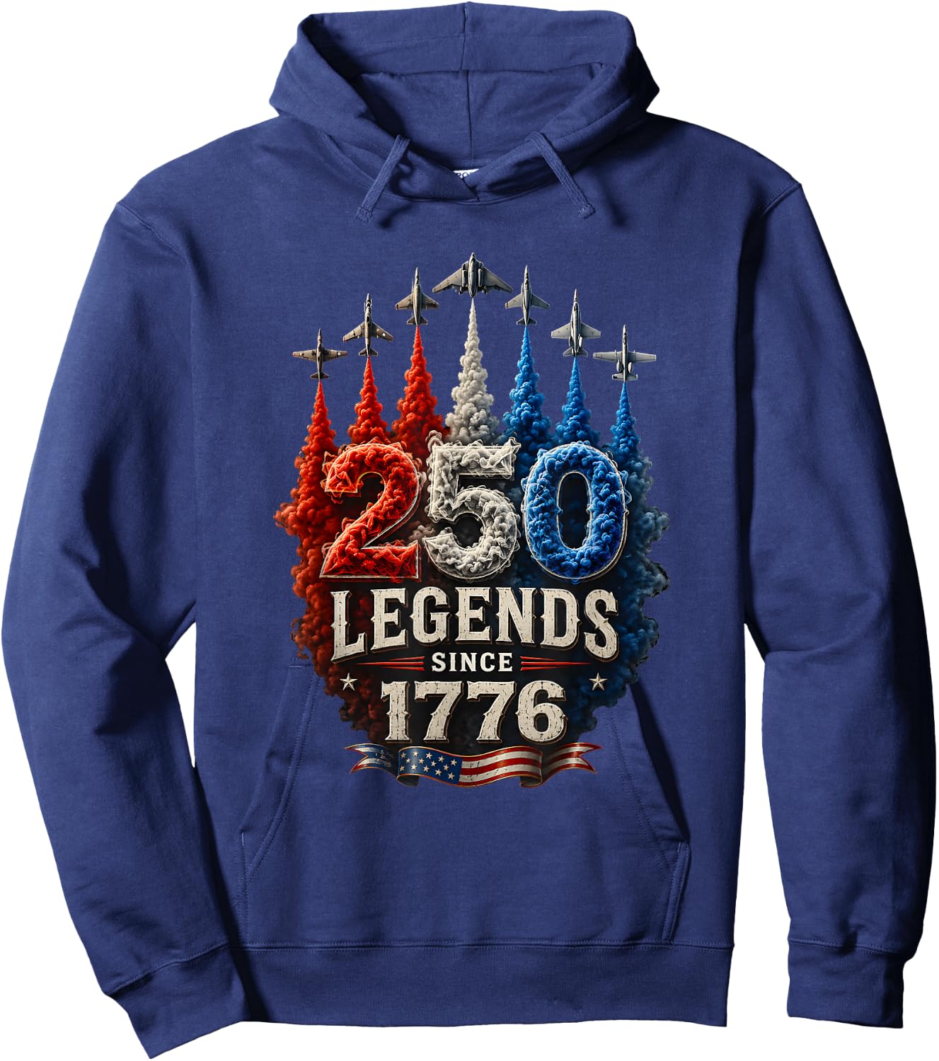 250th Anniversary USA Patriotic 250 Years American 4th July Hoodie - Hoodie | Navy