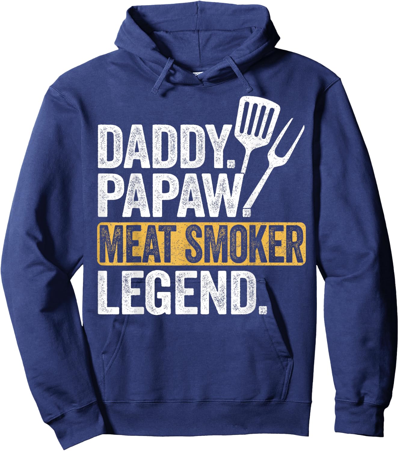 Funny Daddy Papaw Meat Smoker Legend Cool Retro Hoodie - Hoodie | Navy