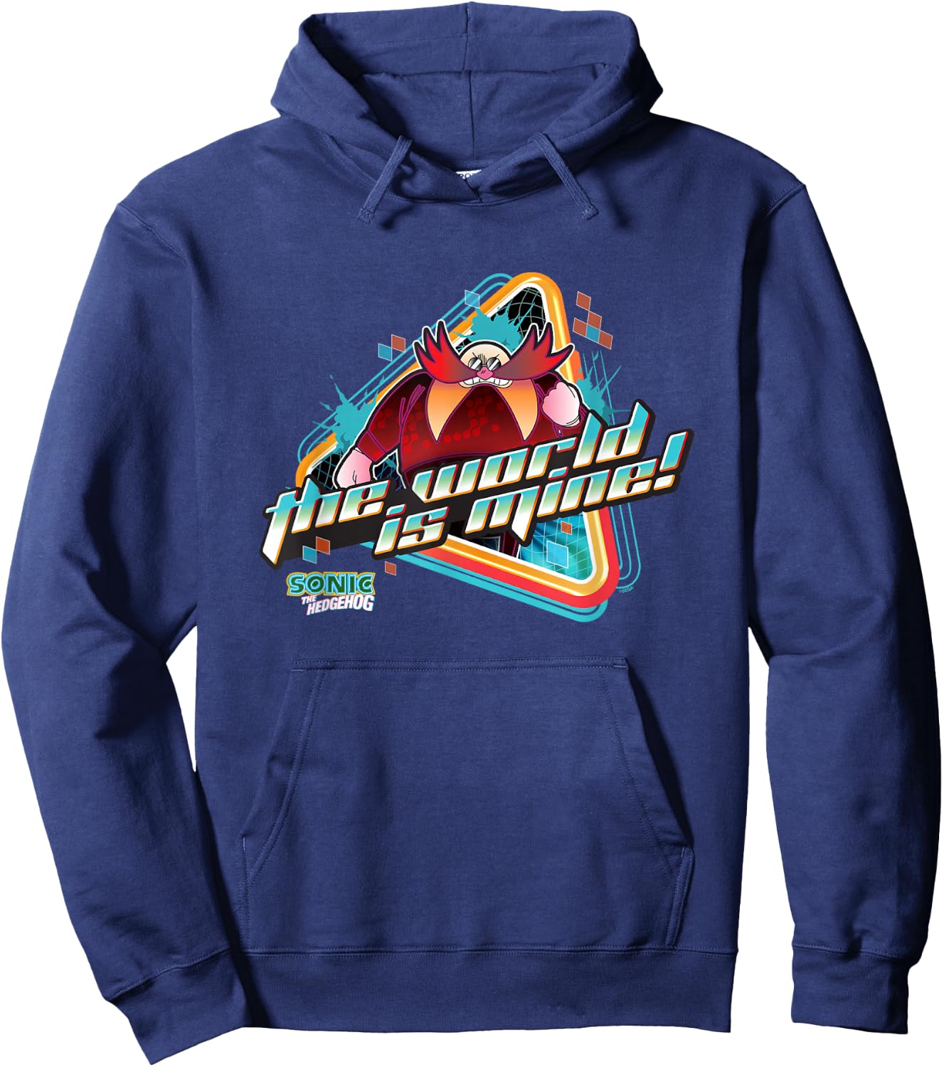 Sonic The Hedgehog The World Is Mine! Dr. Eggman Retro Hoodie - Hoodie | Navy