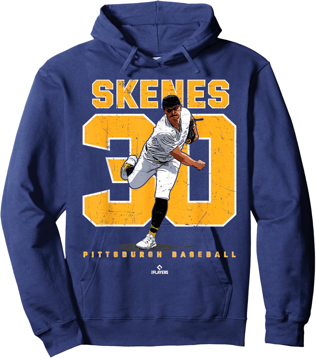 Number & Portrait Paul Skenes Pittsburgh MLBPA Hoodie - Hoodie | Navy
