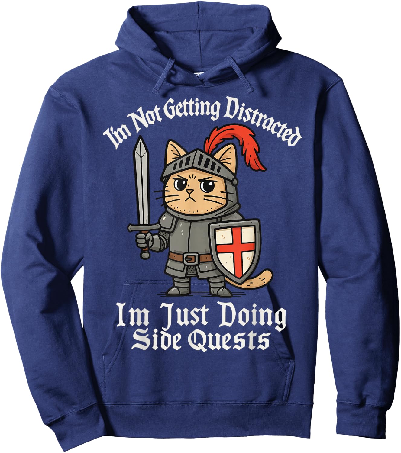 I'm Not Getting Distracted I'm Just Doing Side Quests Hoodie - Hoodie | Navy