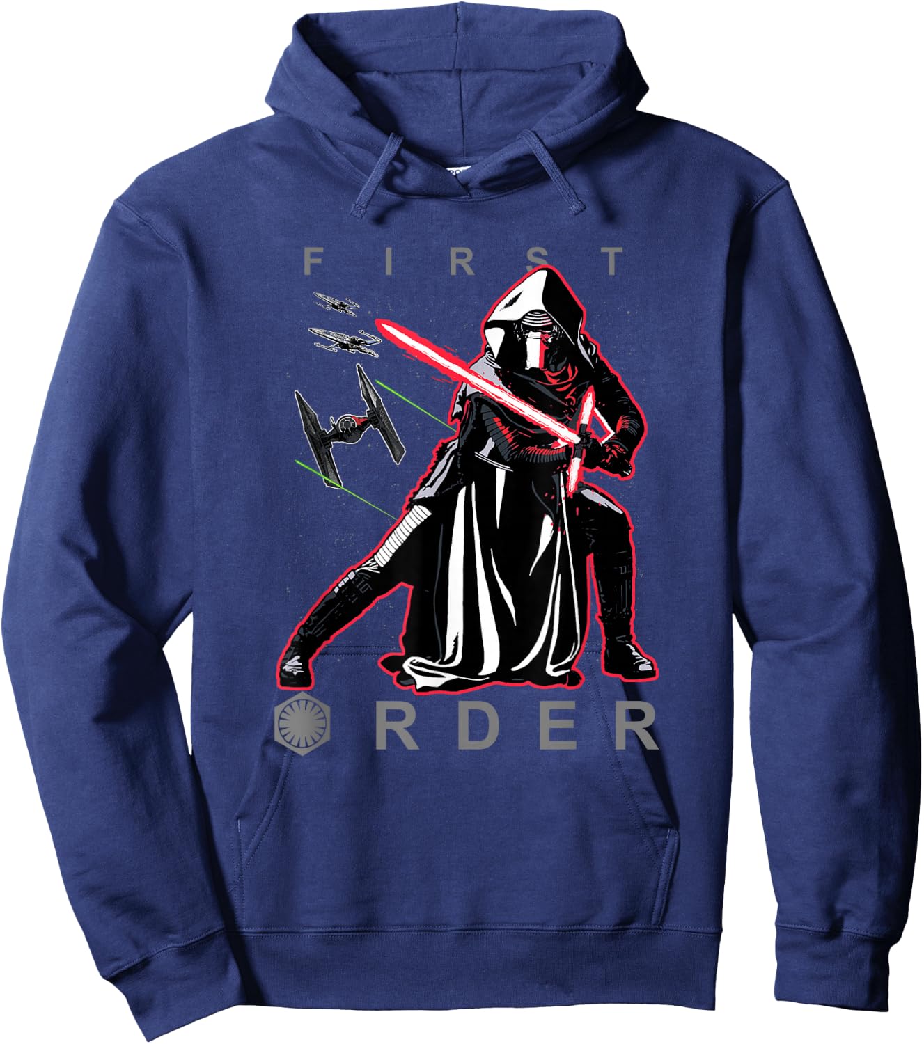 Star Wars The Force Awakens Kylo Ren First Rder Epic Poster Hoodie - Hoodie | Navy