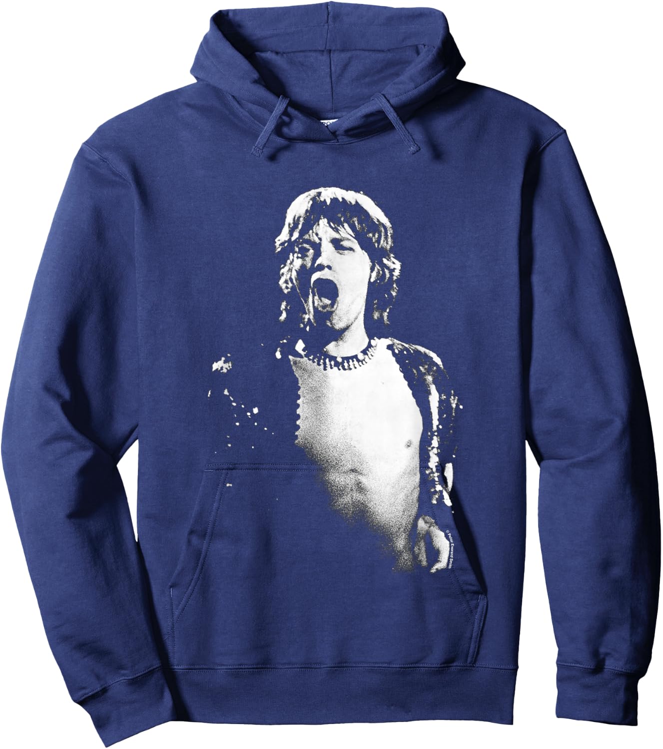 Mick Jagger 1971 Rolling Stones Live by Everard Smith Hoodie - Hoodie | Navy