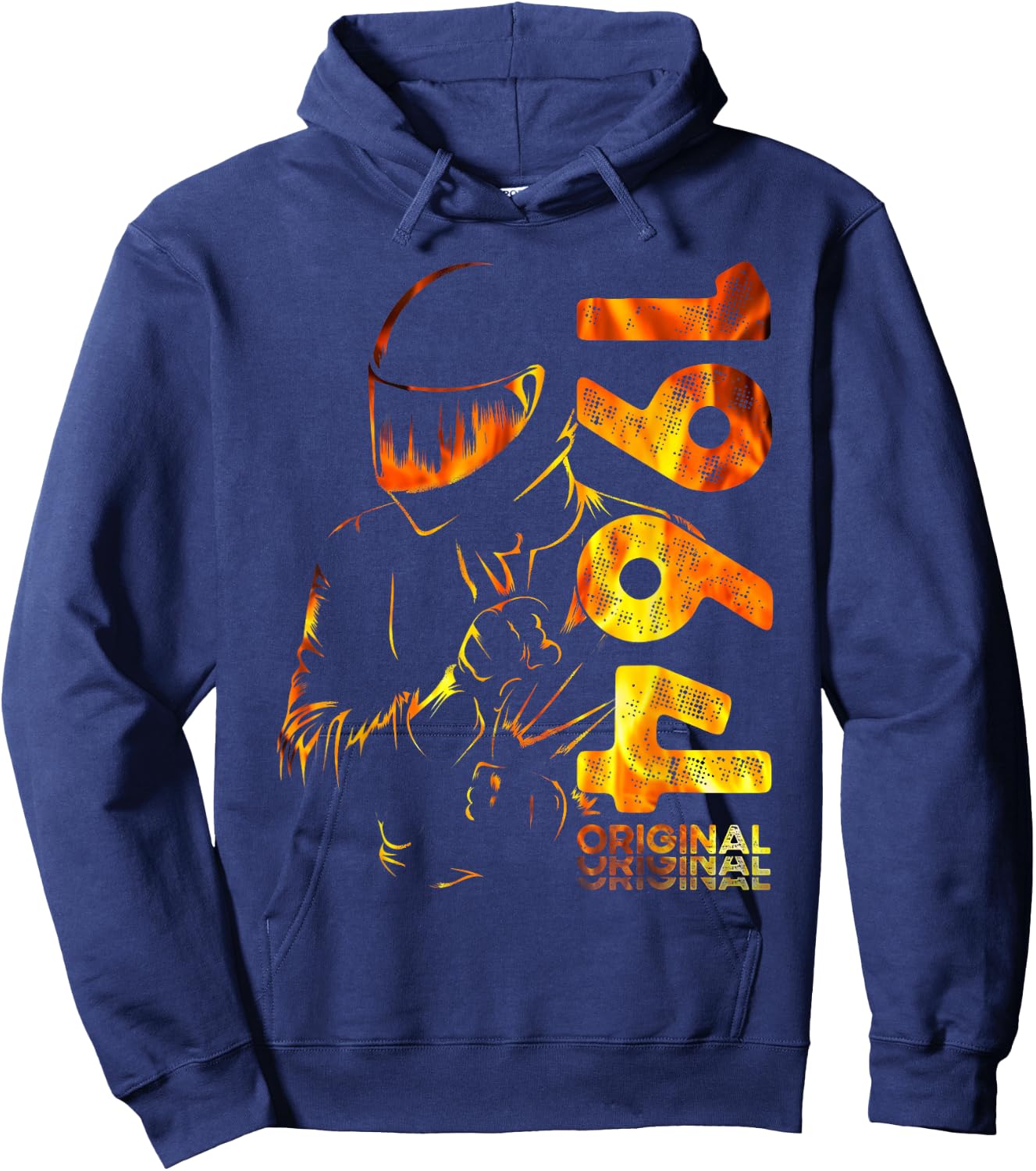 60th Birthday Man Motorcycle Biker Biker 1964 , Black, S Hoodie - Hoodie | Navy