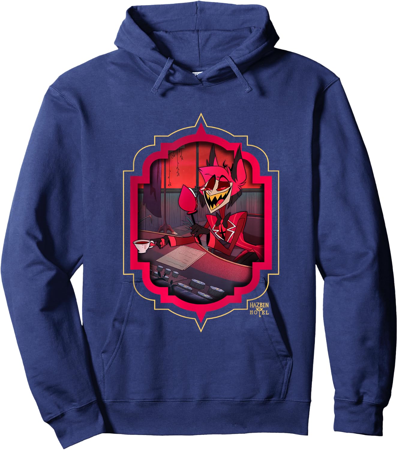 Hazbin Hotel - Alastor , black Hoodie - Hoodie | Navy