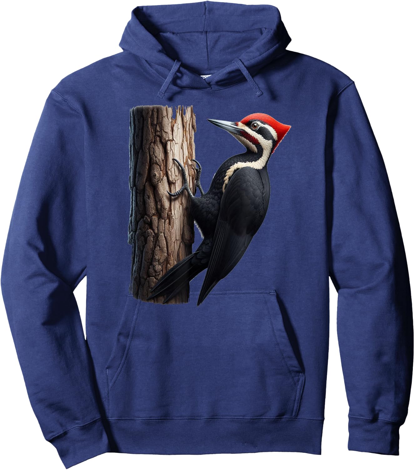 Bird Series. Pileated Woodpecker Bird. Artist's Rendition. Hoodie - Hoodie | Navy