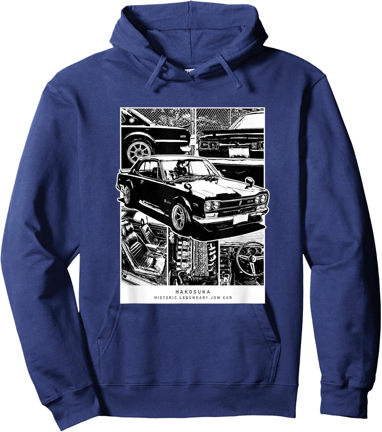 Legendary JDM Car Hakosuka Skyline GT KPGC10 Hoodie - Hoodie | Navy