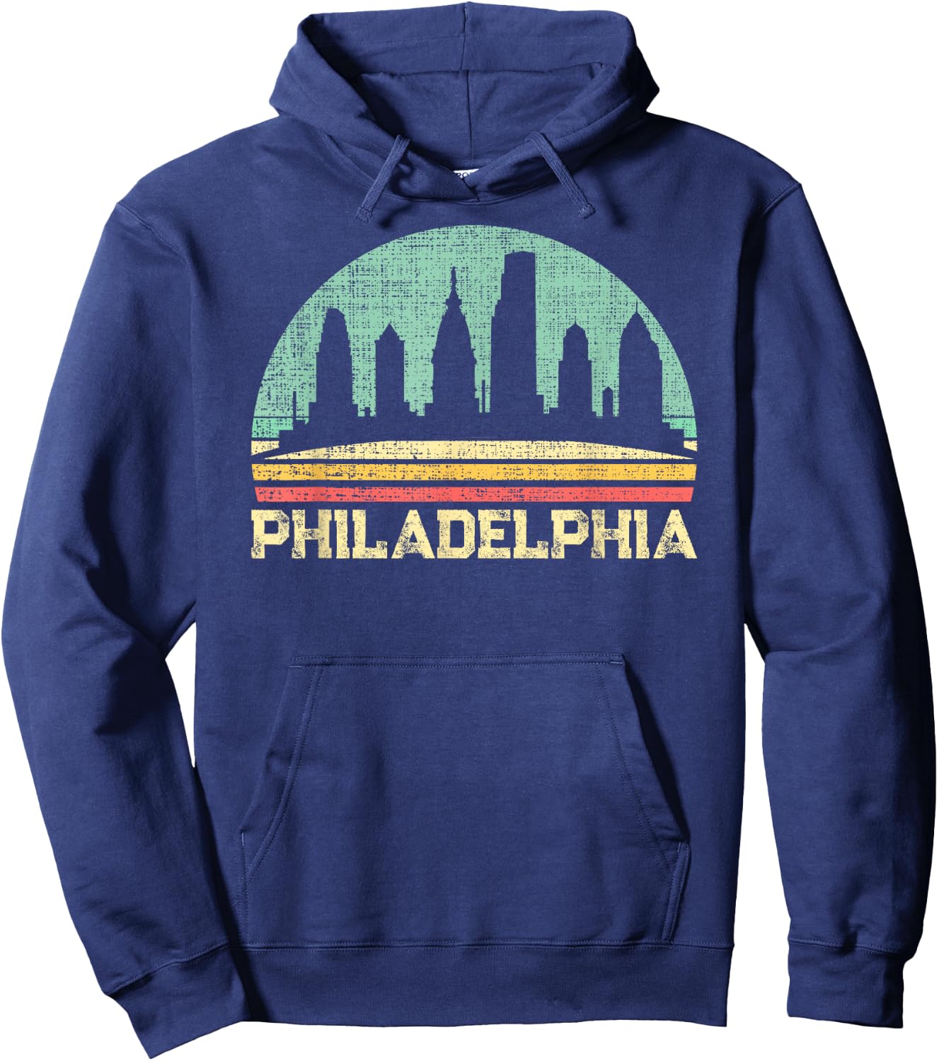 Classic Retro Vintage Philadelphia City Pennsylvania Hoodie - Hoodie | Navy