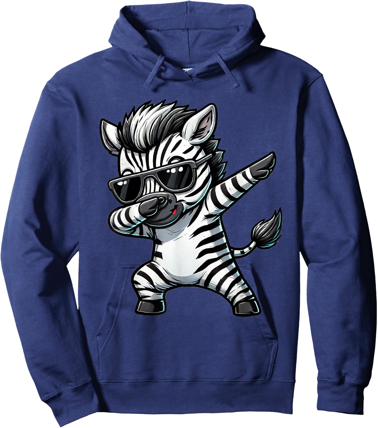 Dabbing Zebra Funny Zebra on Dabben Gift Zebra , black Hoodie - Hoodie | Navy