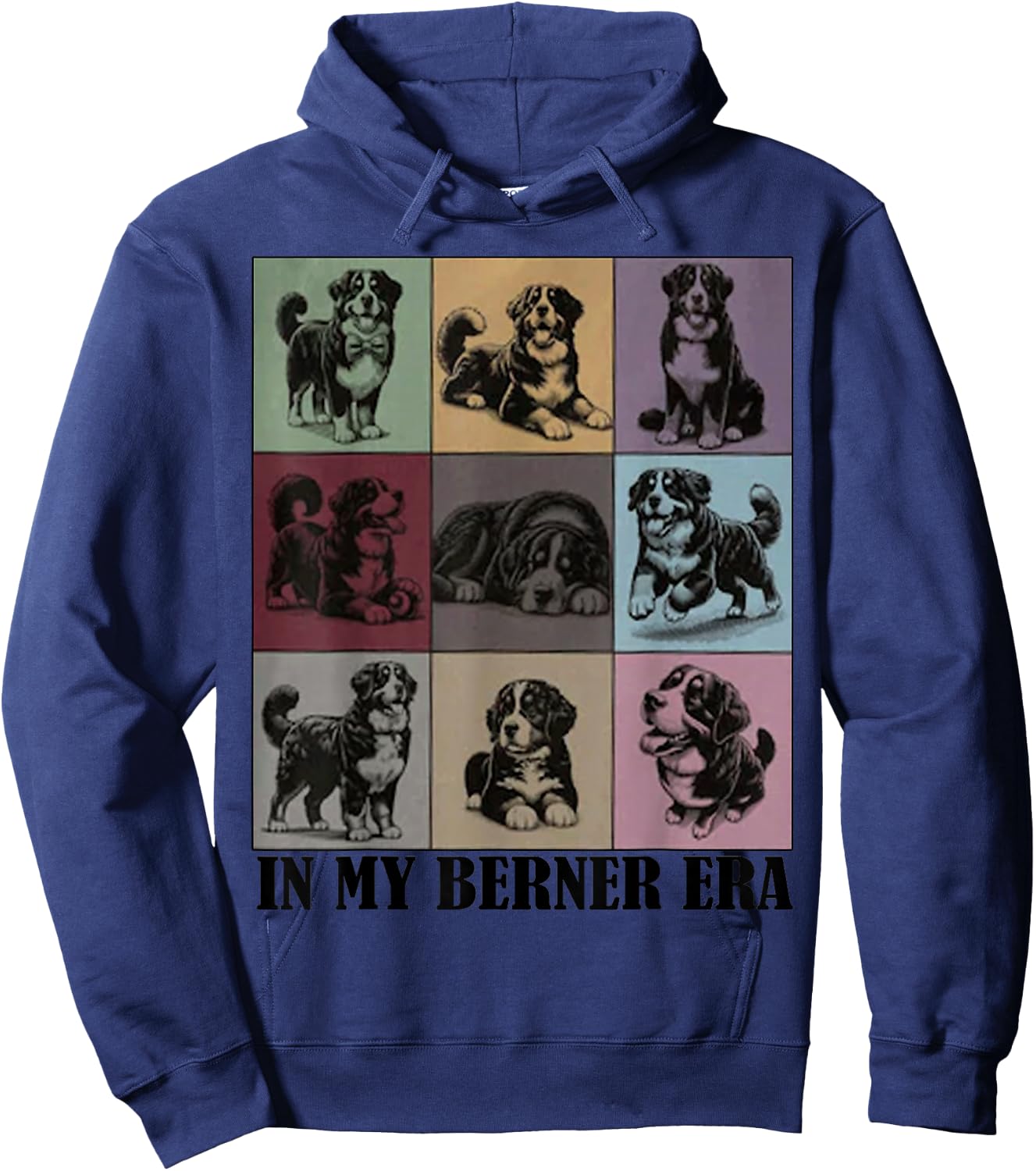 Funny Dog MOMY Quote in My Bernese Mountain Dog Berner Era Hoodie - Hoodie | Navy