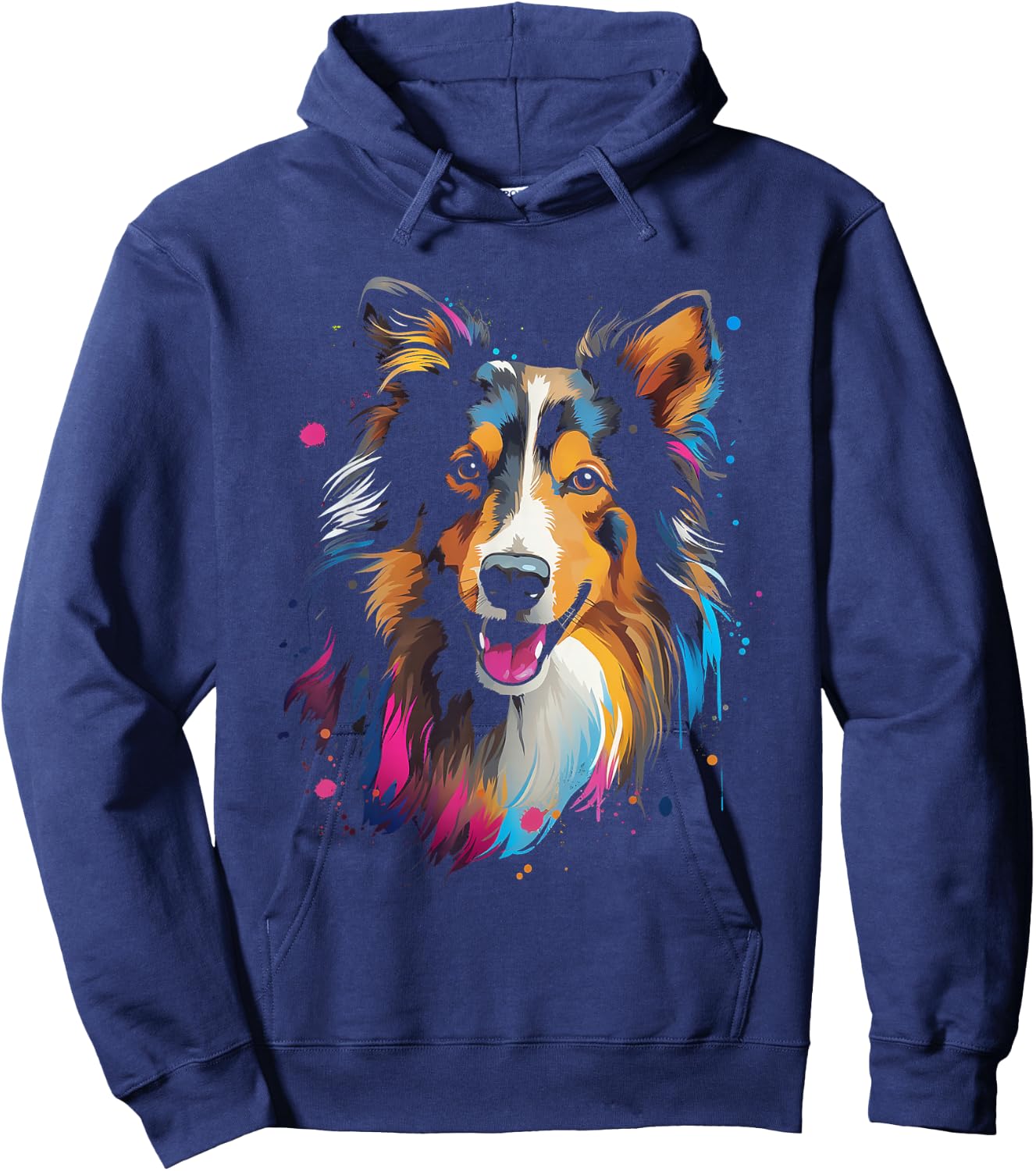 Lanhaar Collie , black Hoodie - Hoodie | Navy