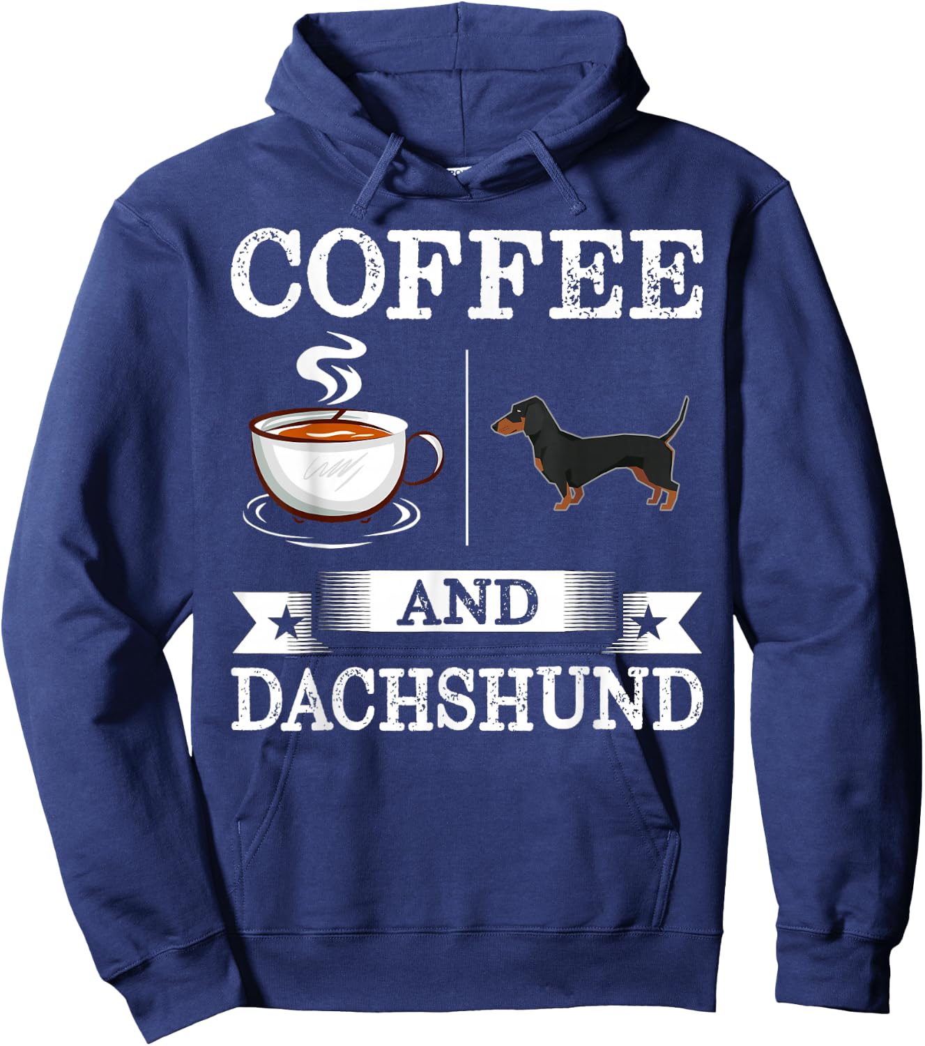 Dachshund Shirt Coffee And Dachshund Cute Dog Gift Hoodie - Hoodie | Navy
