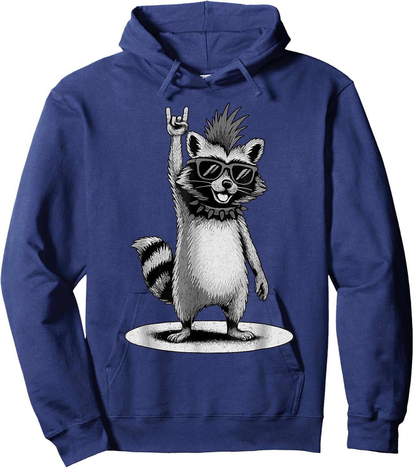 Lustige Waschbär Rock Musik Geschenke Männer Frauen Hoodie - Hoodie | Navy
