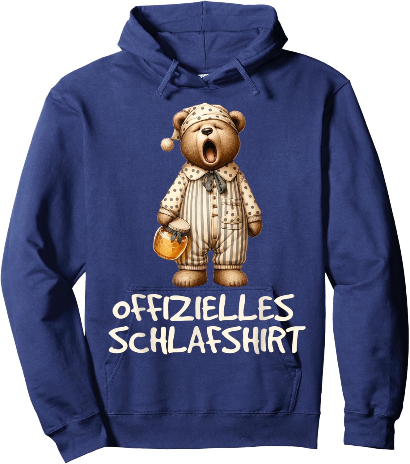 Official Sleep Shirt Bear , black Hoodie - Hoodie | Navy