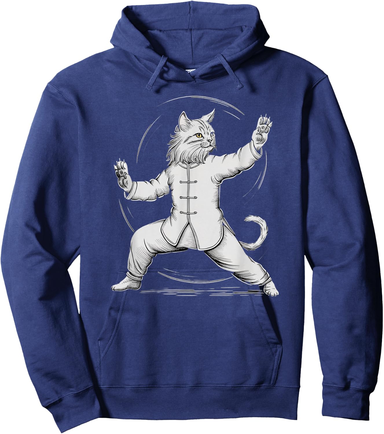 Life Happens Tai Chi Helps Funny Yin Yang Tai Chi Cat Women Kids Hoodie - Hoodie | Navy