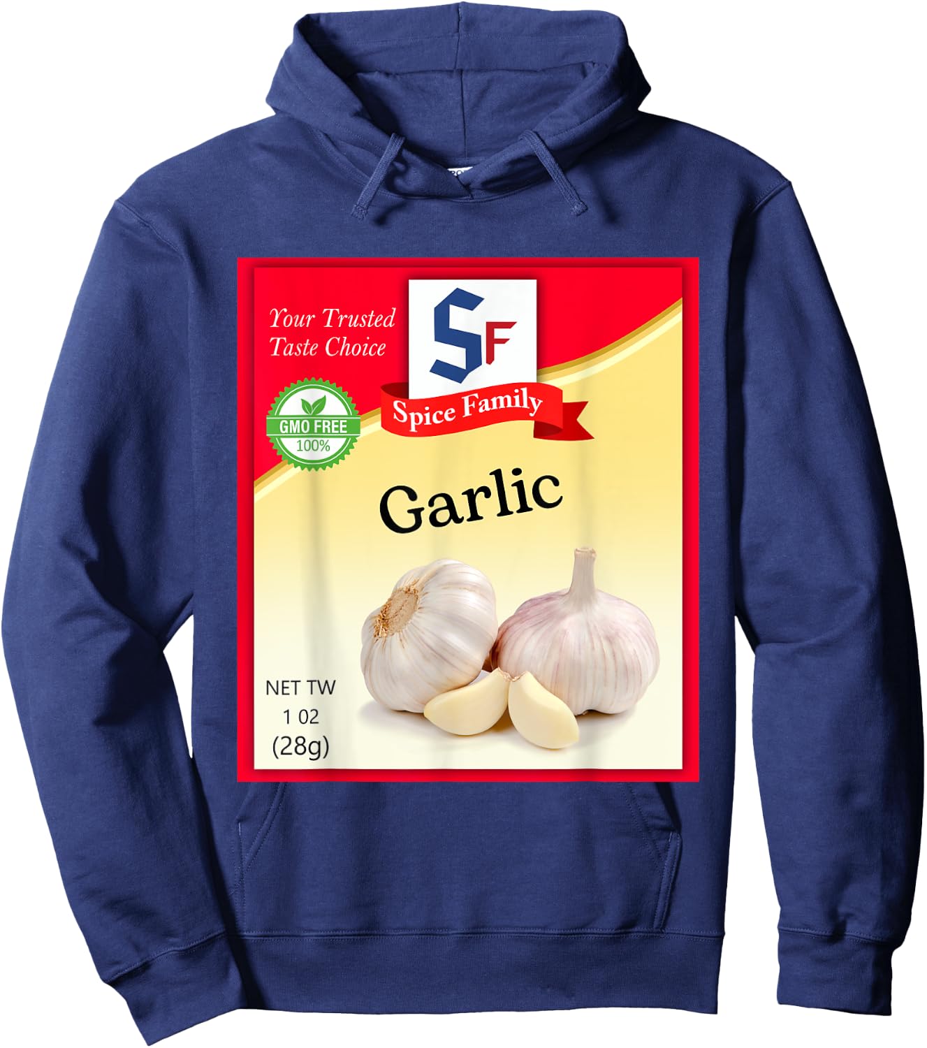 Garlic Condiment Costume Holiday Spice Costumes Hoodie - Hoodie | Navy