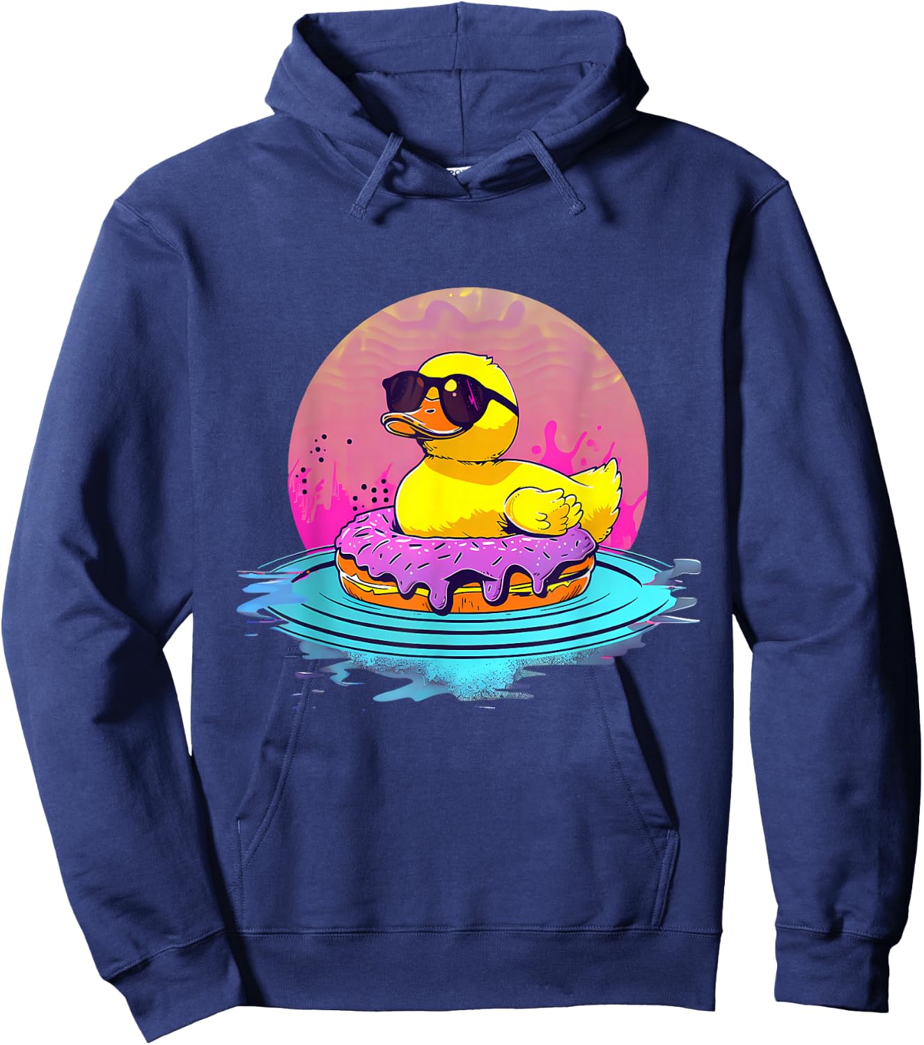 Rubber Duckie Donut Rubber Duckling Sunset Rubber Duck Hoodie - Hoodie | Navy