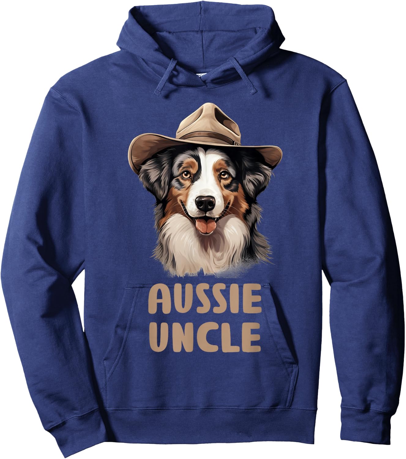 Aussie Uncle Dog Lovers Gift Australian Shepherd Owner Hoodie - Hoodie | Navy