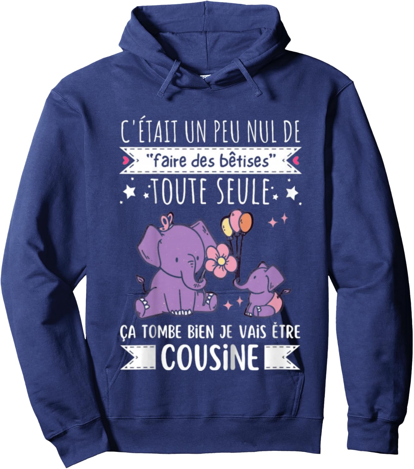 Future Cousine 2027 Gift Nouvelle Naissance Futur Cousine Hoodie - Hoodie | Navy