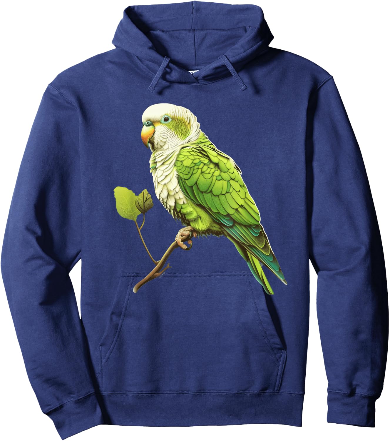 Monk Parakeet Round Image Hoodie - Hoodie | Navy