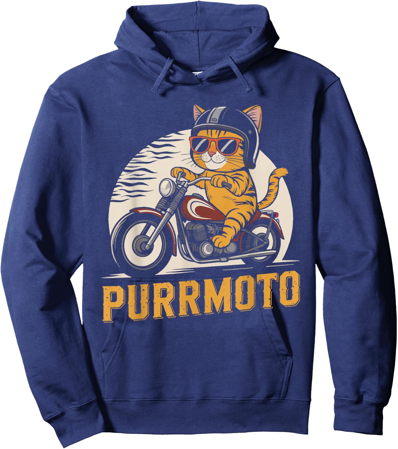 Motorbike Riders Biker Cat And Motorcycle Women Hoodie - Hoodie | Navy