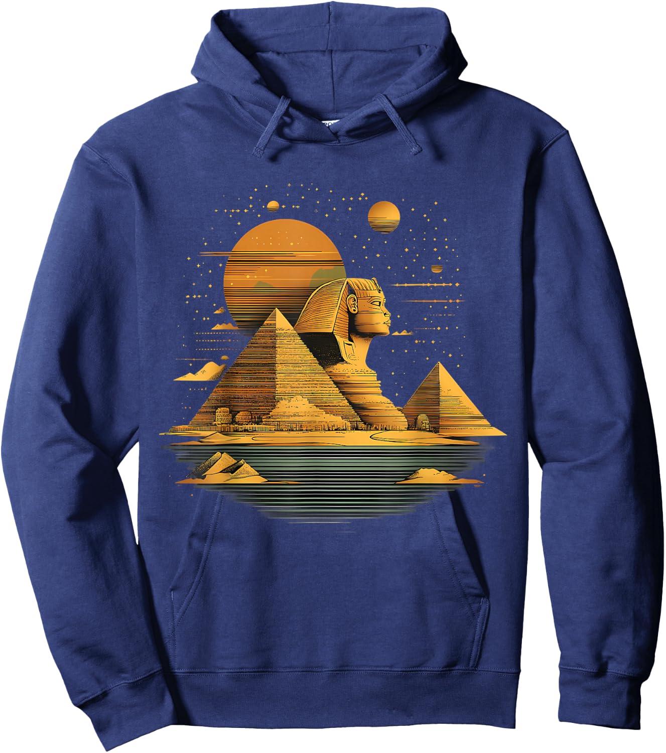 Égypte ancienne Pyramide Sphinx de Toutankhamon Mythologie de l'Égypte Hoodie - Hoodie | Navy
