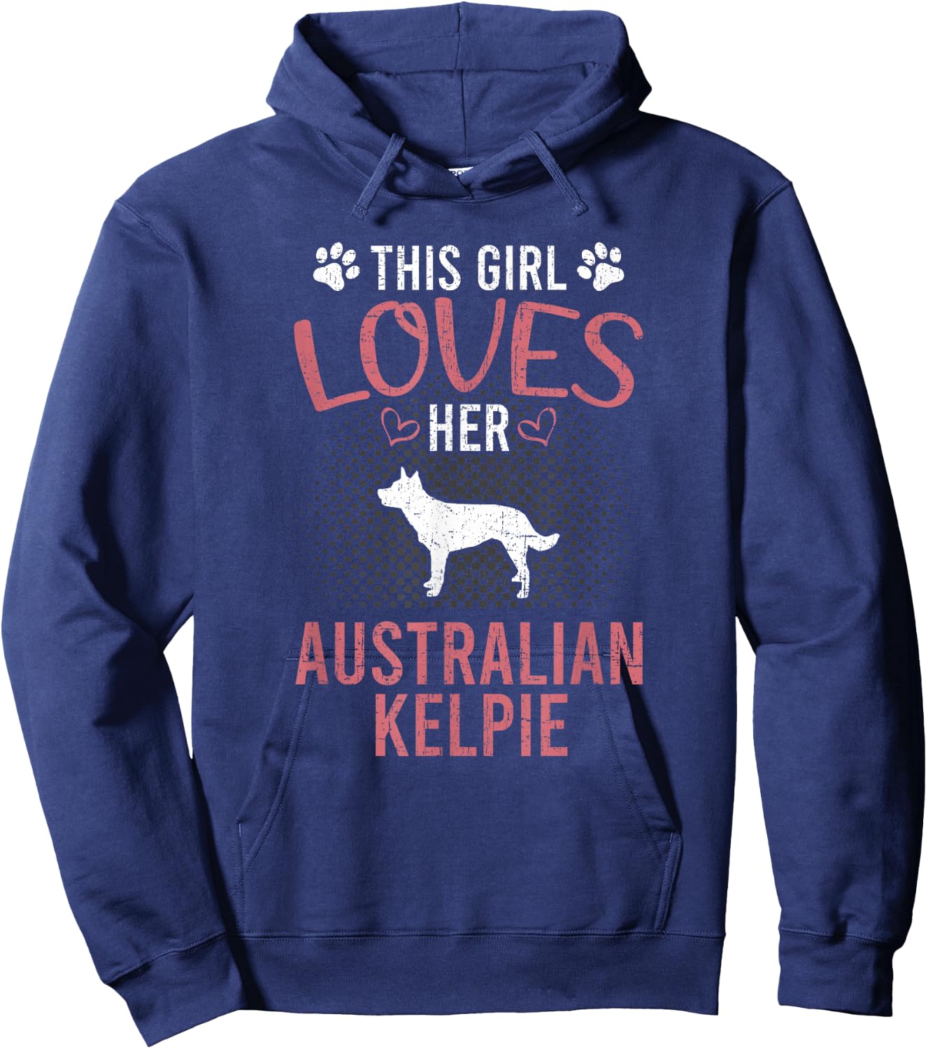This Girl Loves Her Australian Kelpie Dog Lover Hoodie - Hoodie | Navy