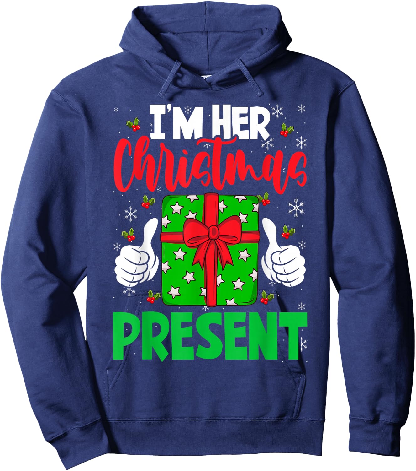 Funny Matching Couples Christmas His And Hers Hoodie - Hoodie | Navy
