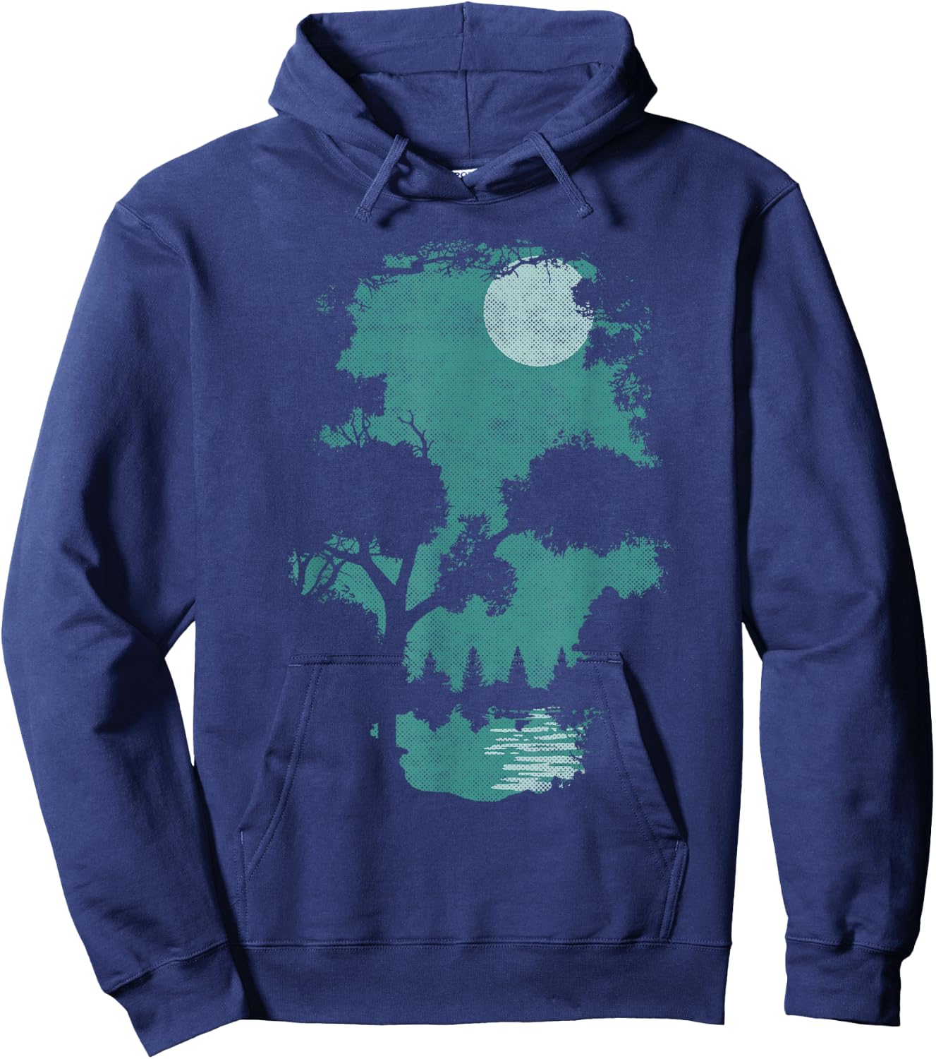Halloween Wilderness Skull Hoodie - Hoodie | Navy