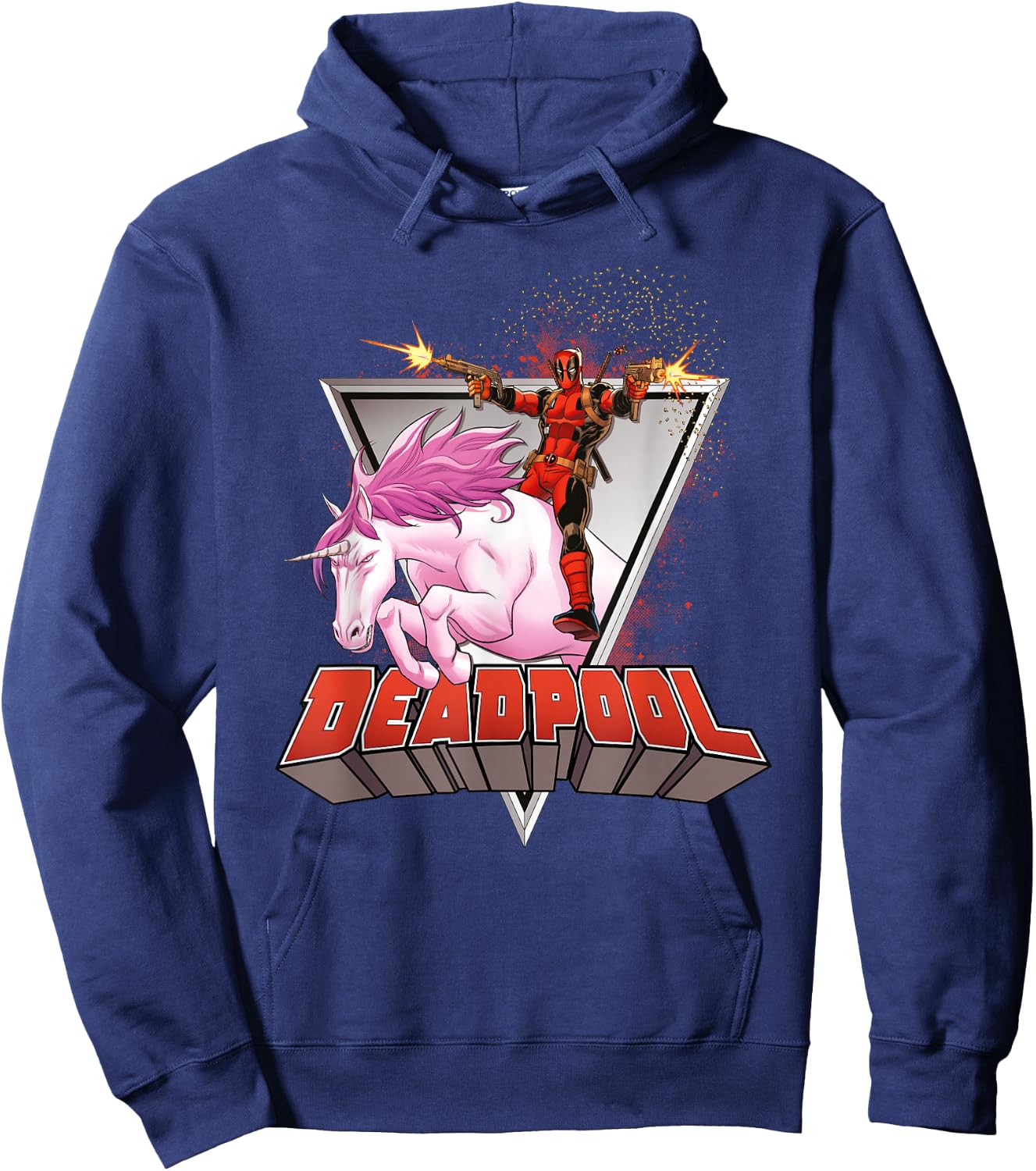 Deadpool Rides a Unicorn Hoodie - Hoodie | Navy