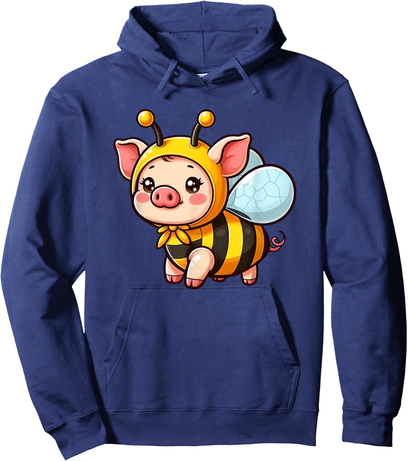 Mini Pig Bee Pet Funny Animal Hoodie - Hoodie | Navy