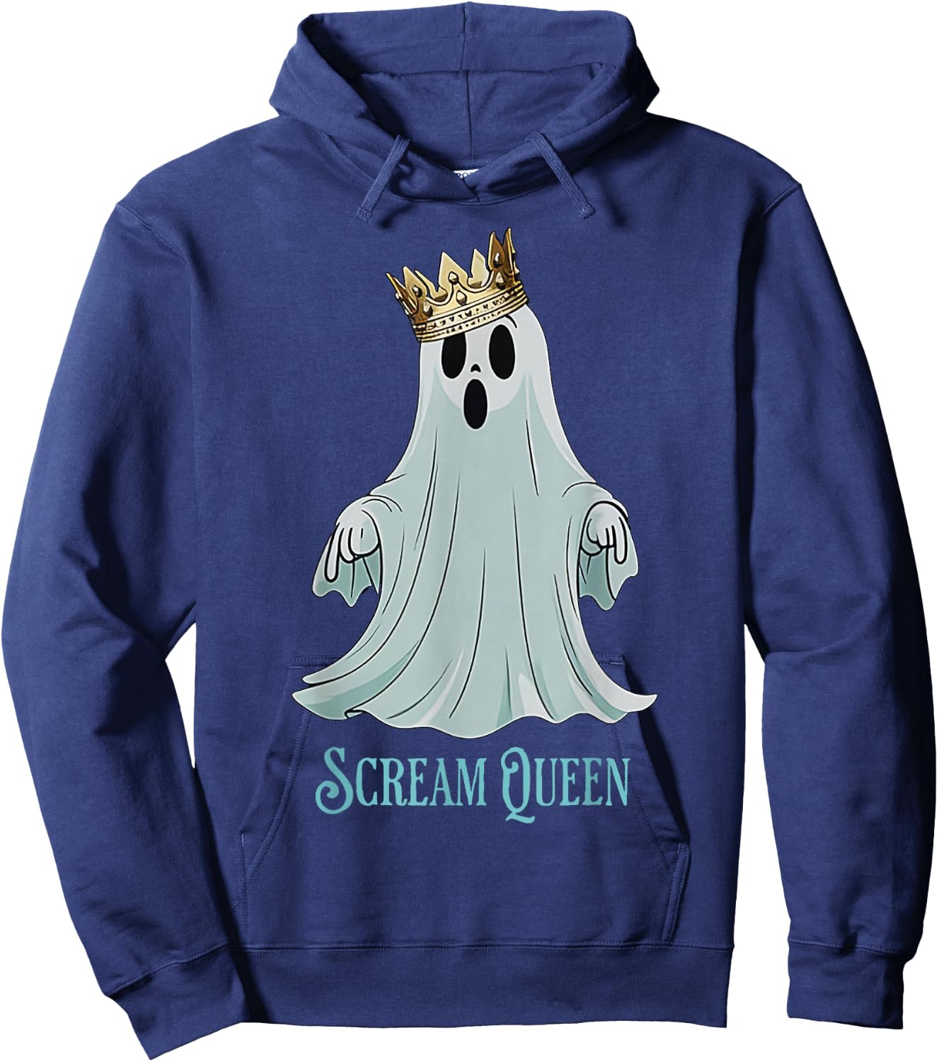 Scream Queen Ghost Halloween Hoodie - Hoodie | Navy