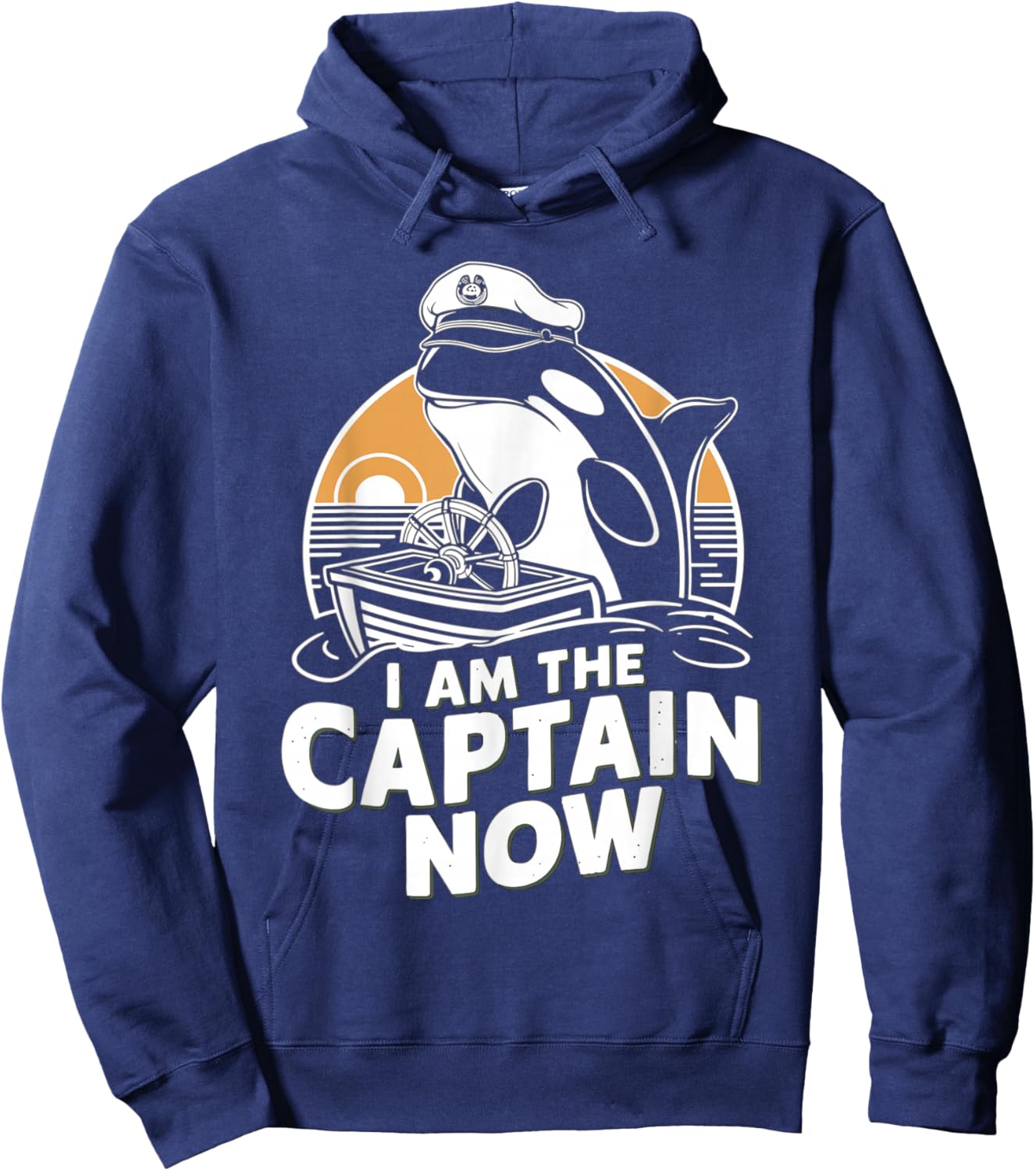 Funny Orca and a Sinking Boat Hoodie - Hoodie | Navy