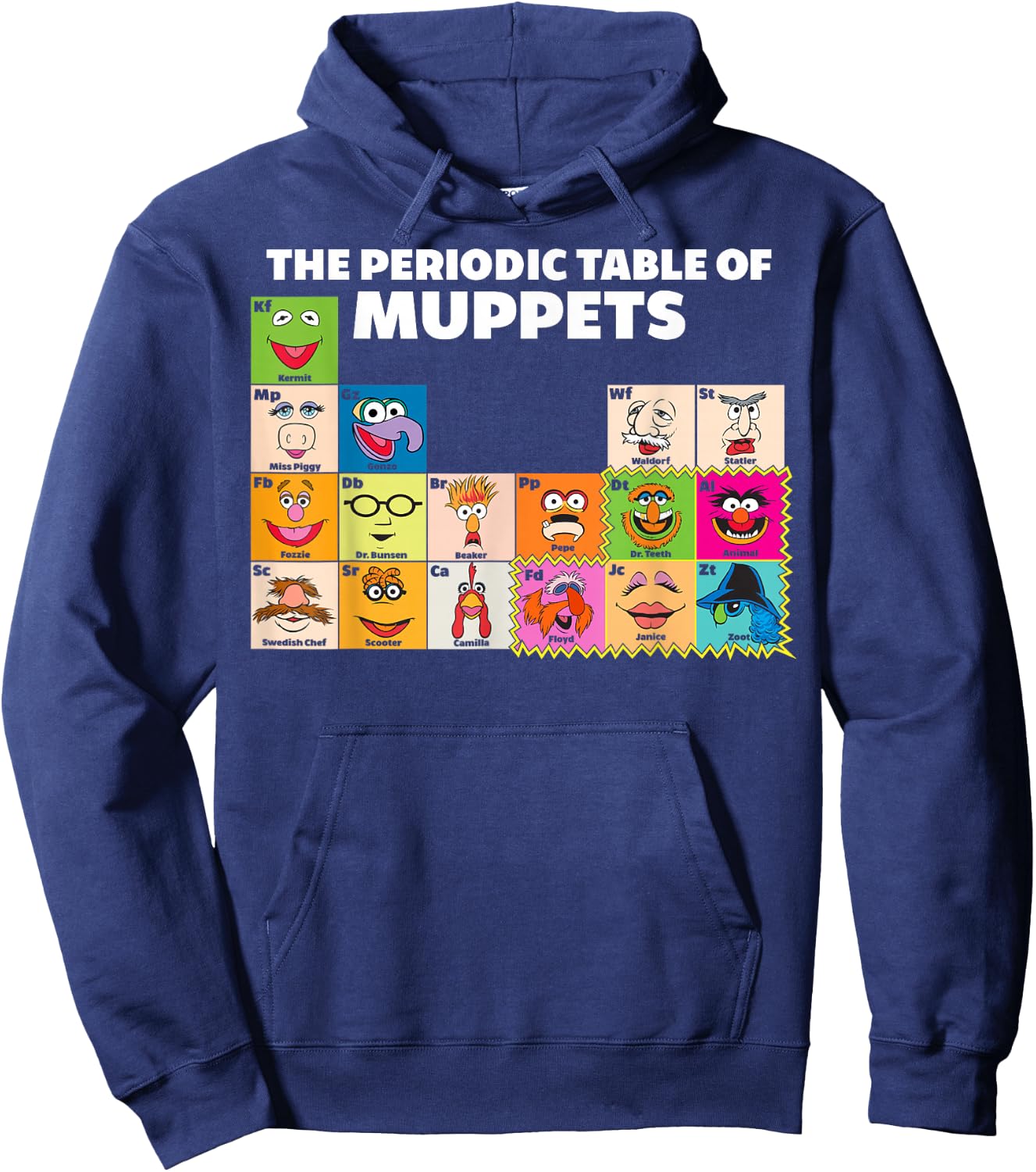 Disney The Muppets Periodic Table of The Muppets Small Hoodie - Hoodie | Navy