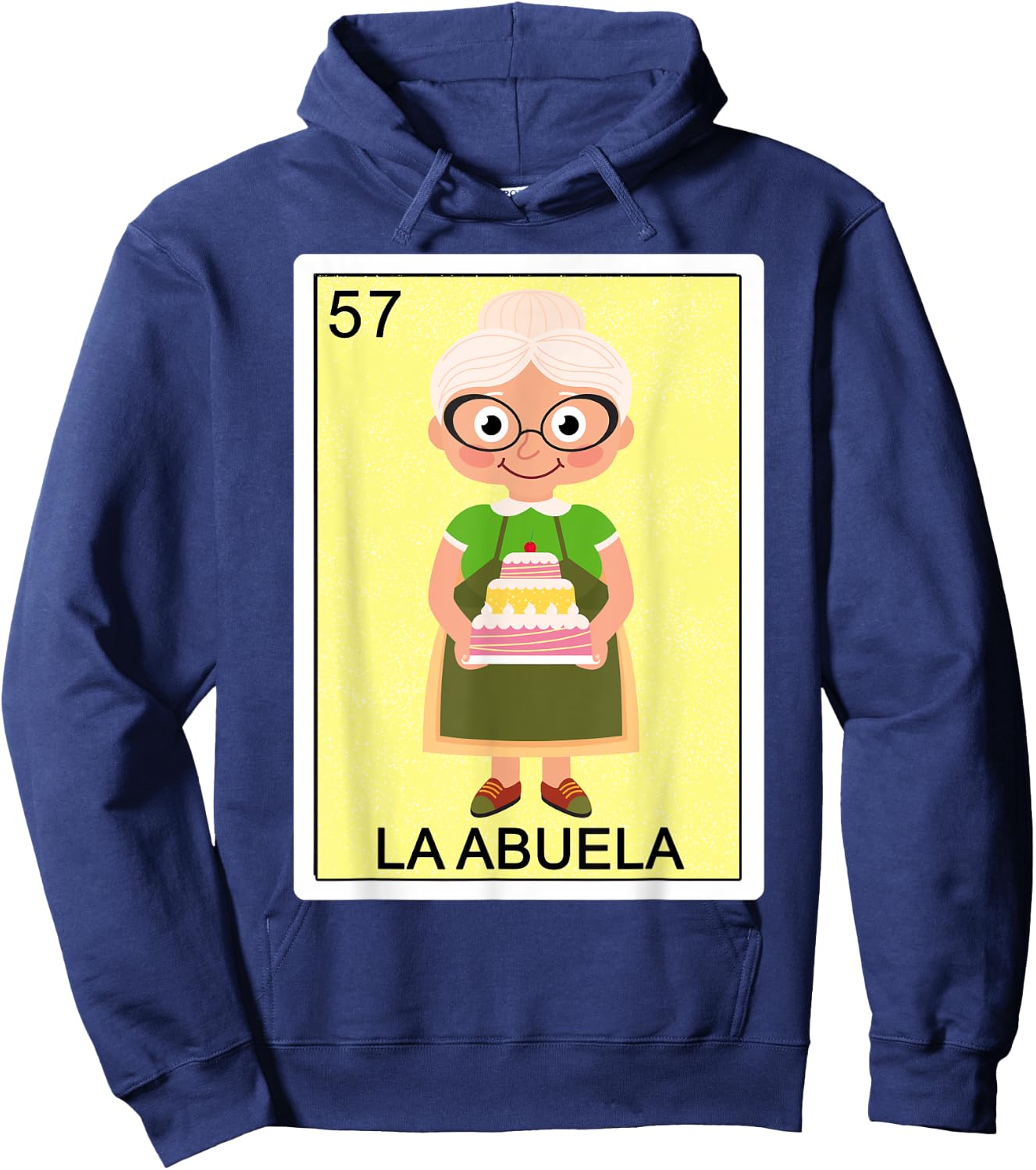 Funny Spanish-Mexican Bingo Gifts for Abuela - La Abuela Hoodie - Hoodie | Navy