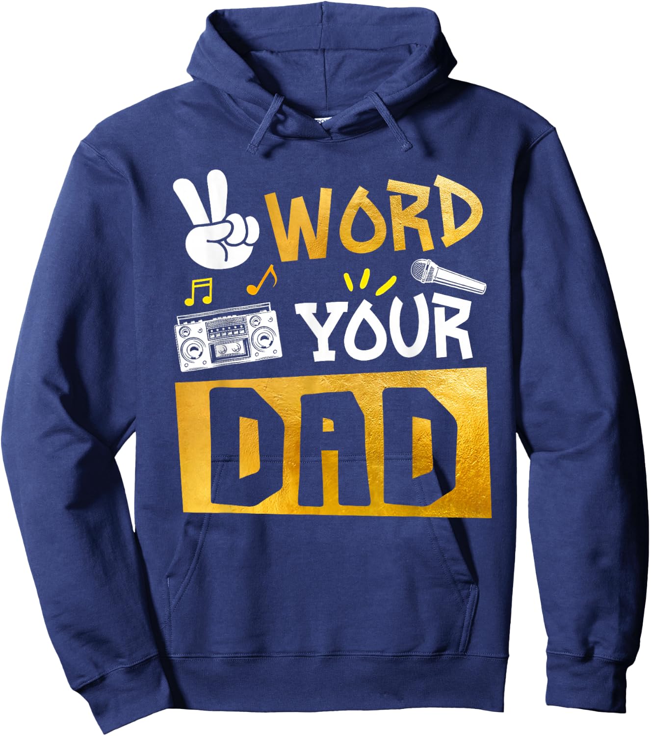 Word Your Dad - Daddy Of The Birthday Two Legit To Quit Hoodie - Hoodie | Navy