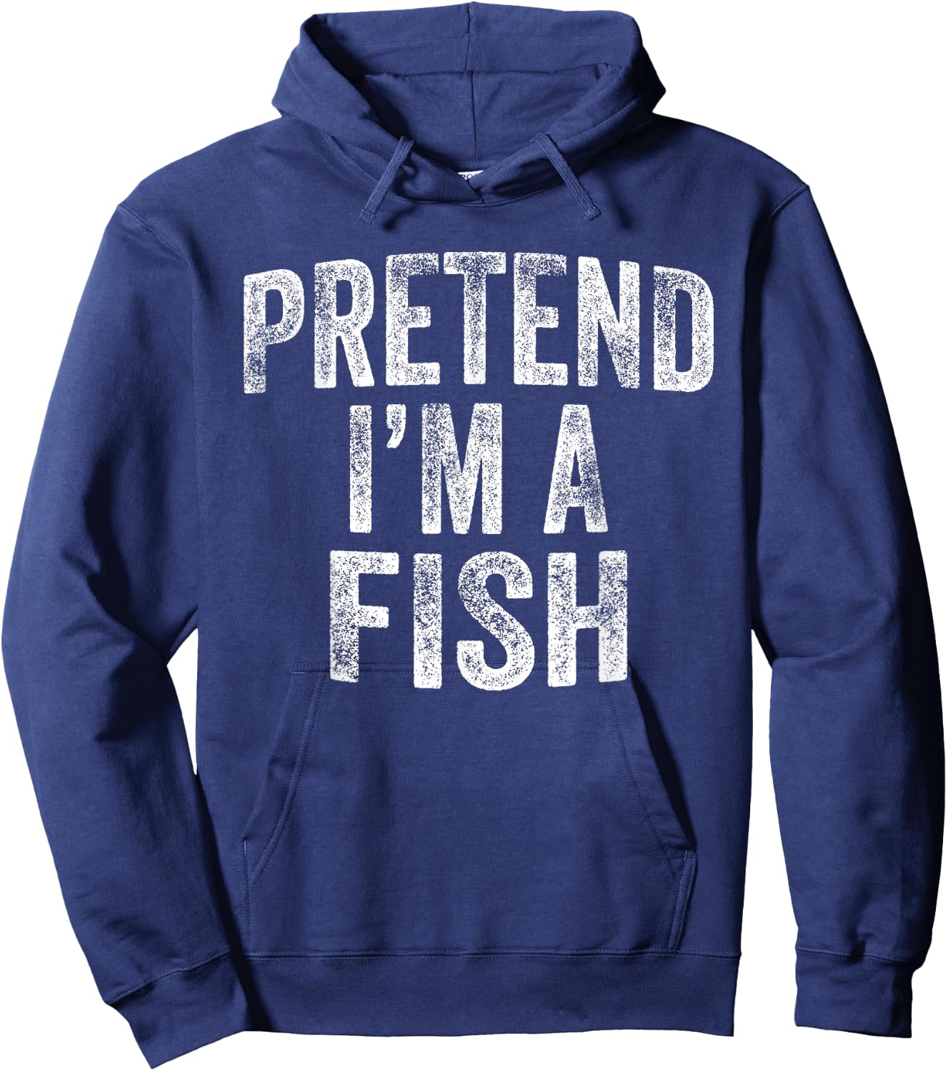 Pretend I'm A Fish Costume Family Lazy Halloween Party Fish Hoodie - Hoodie | Navy