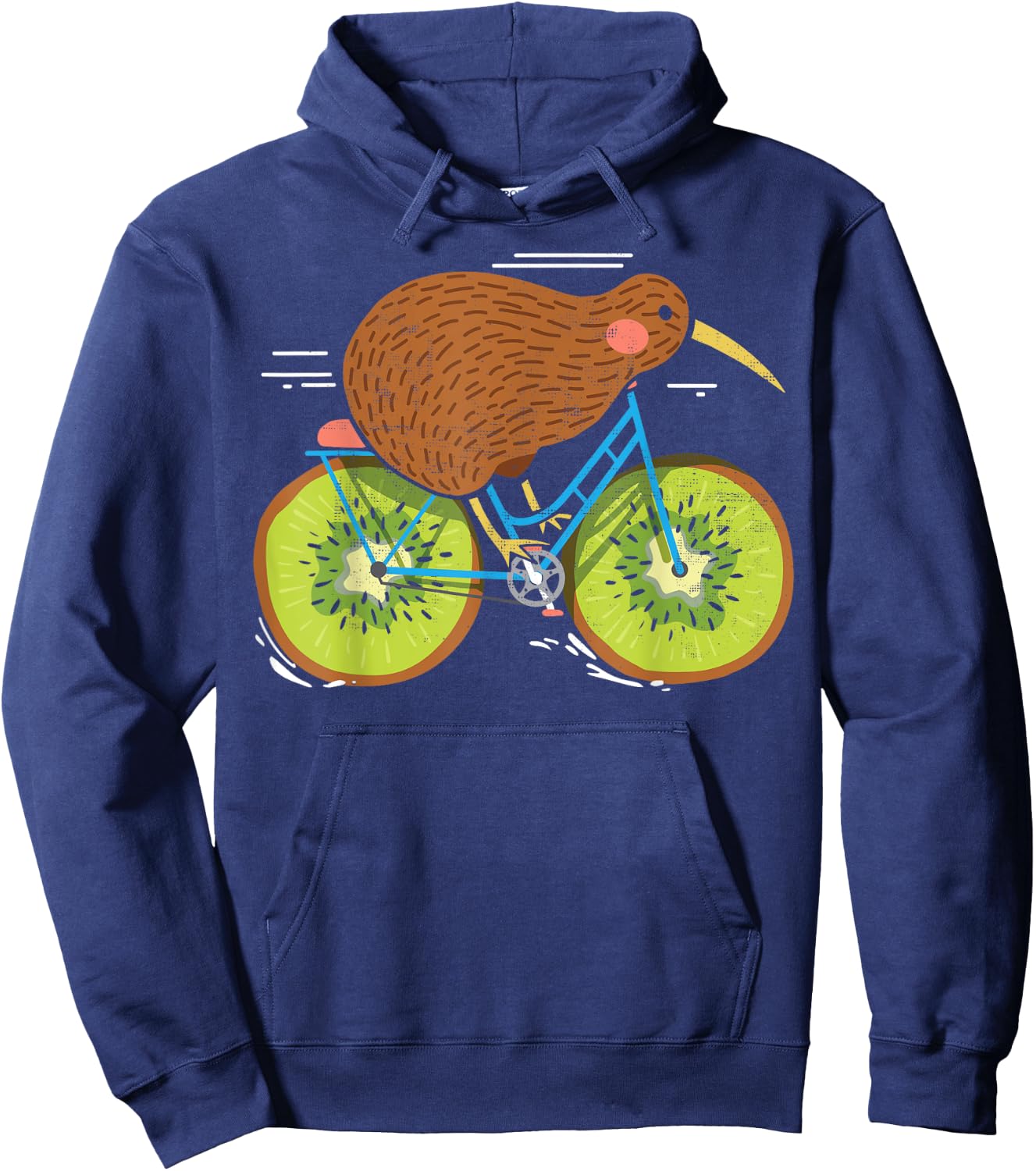 Cycle New Zealand Funny Kiwi on a Bicycle Design Idea Hoodie - Hoodie | Navy