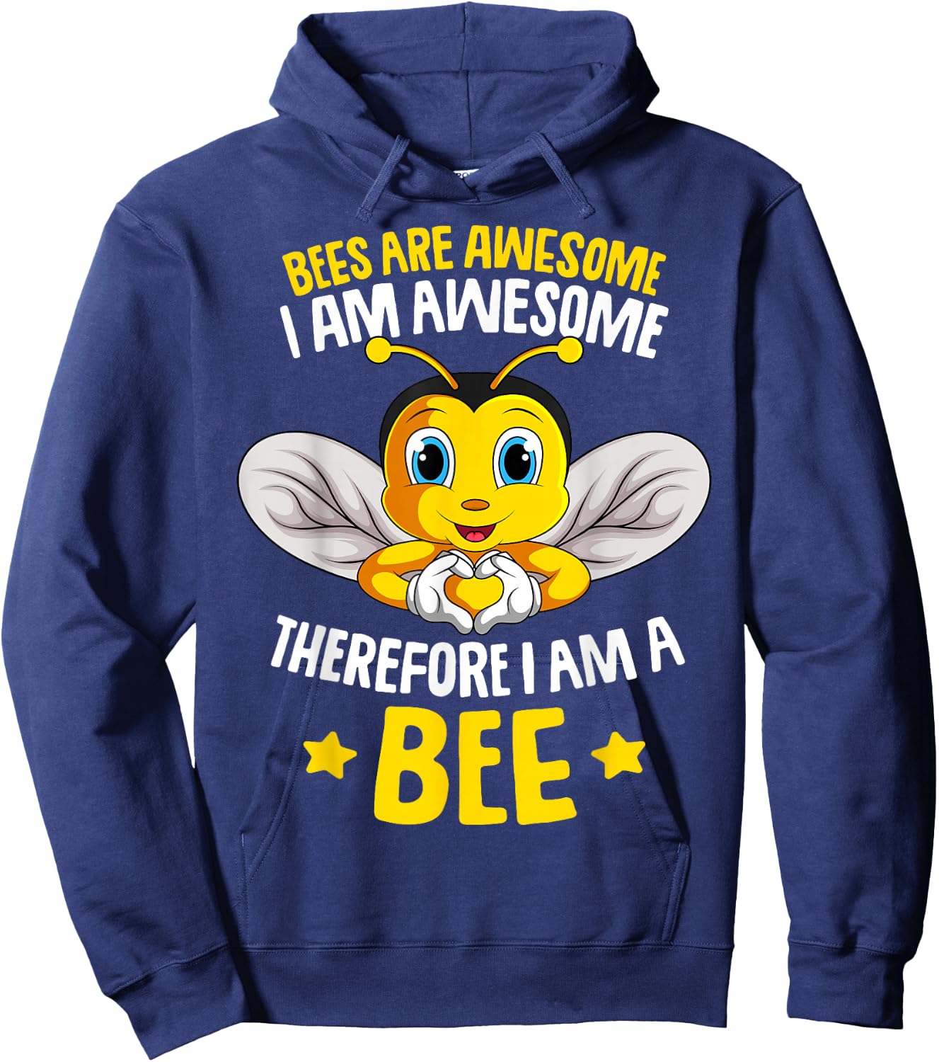 Bees Are Awesome Bumble Bee Kids Boys Girls Hoodie - Hoodie | Navy