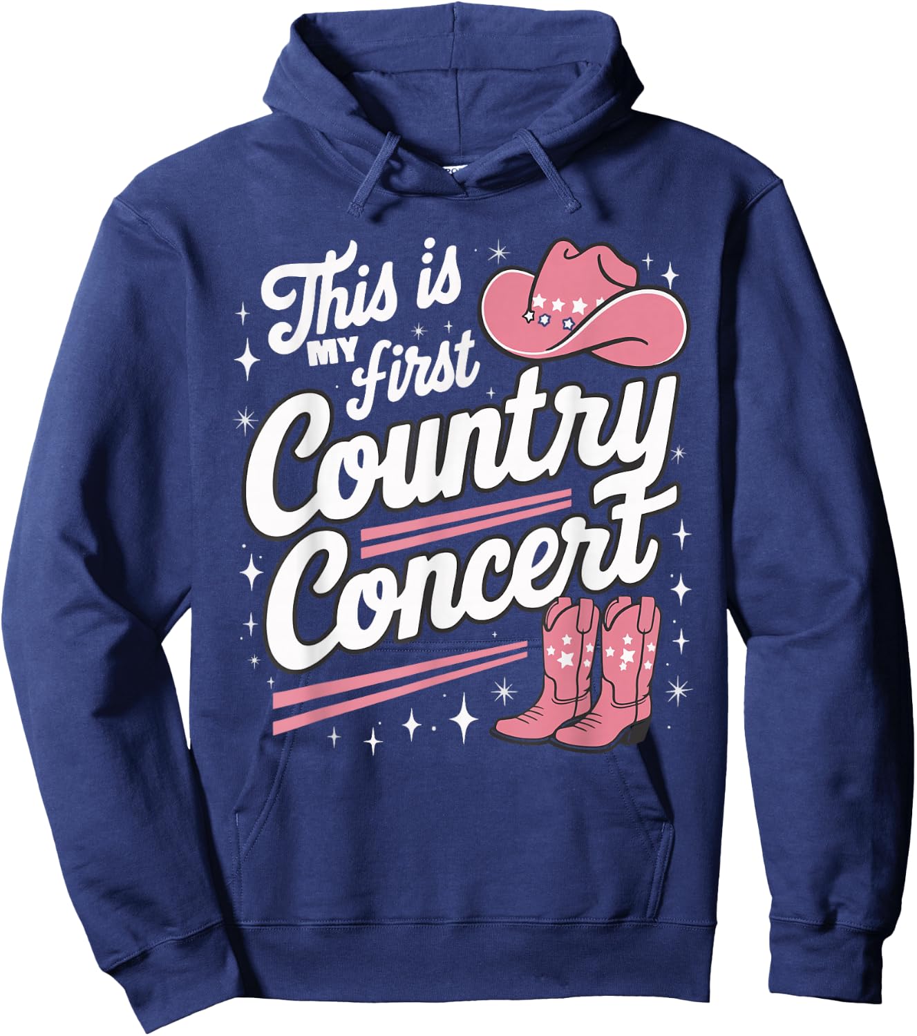 This Is My First Country Concert Hoodie - Hoodie | Navy