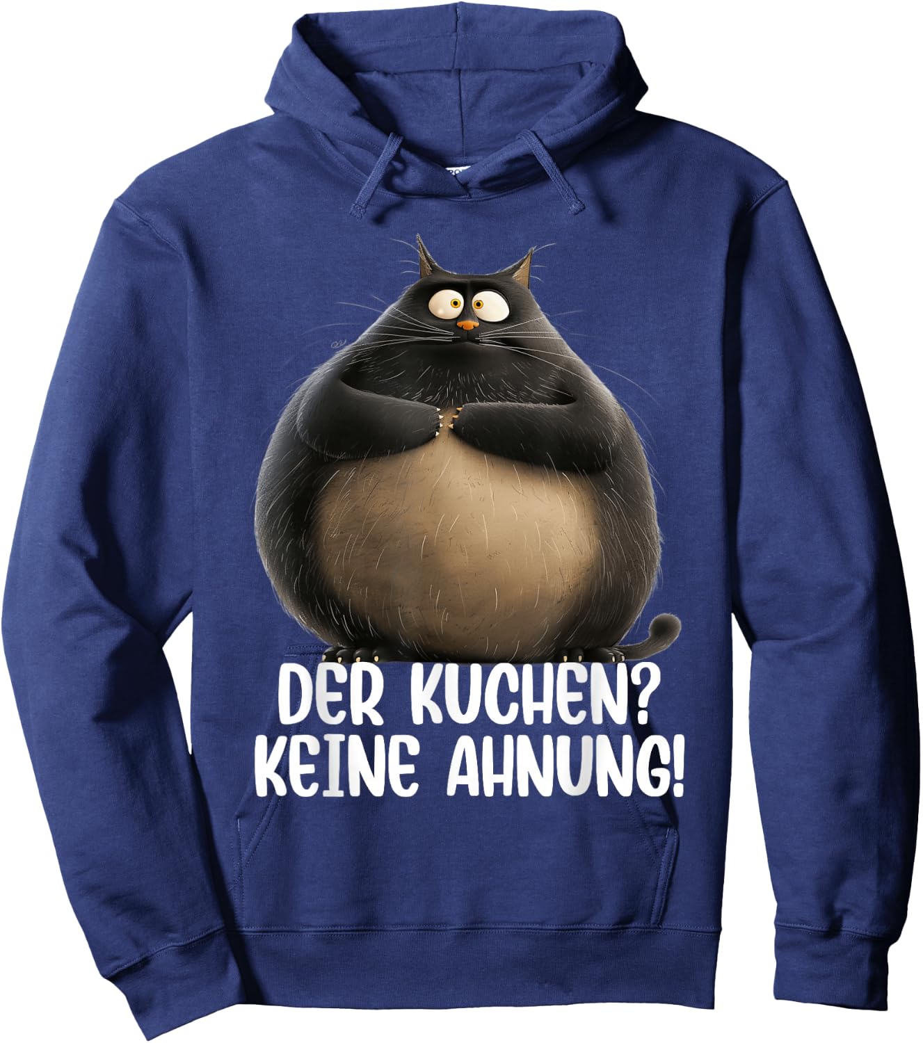 Cat Cat Owner Funny Saying "Dicker Kater" Fun , black Hoodie - Hoodie | Navy