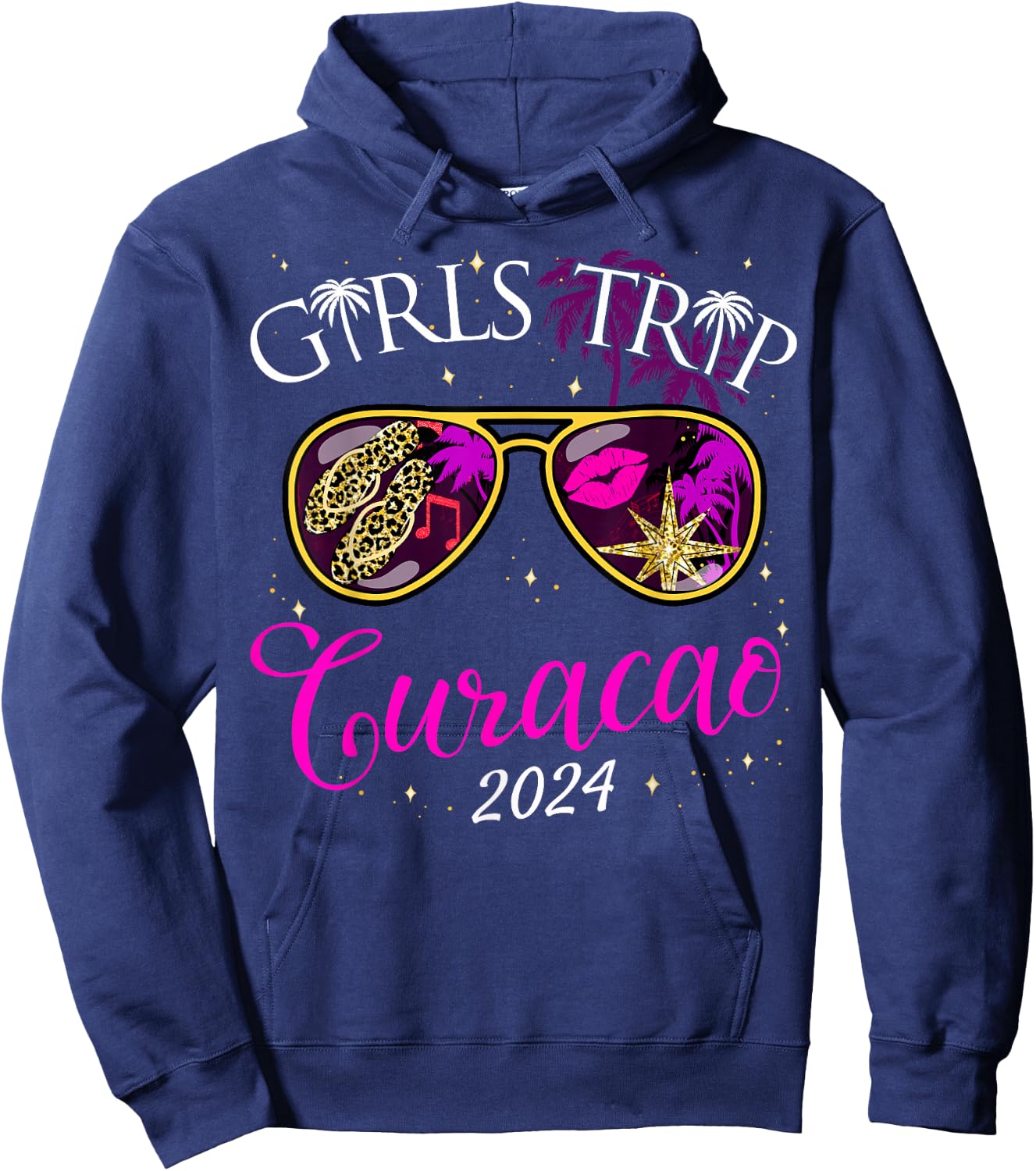 Girls Trip Curacao 2024 For Vacation Birthday Squad Hoodie - Hoodie | Navy