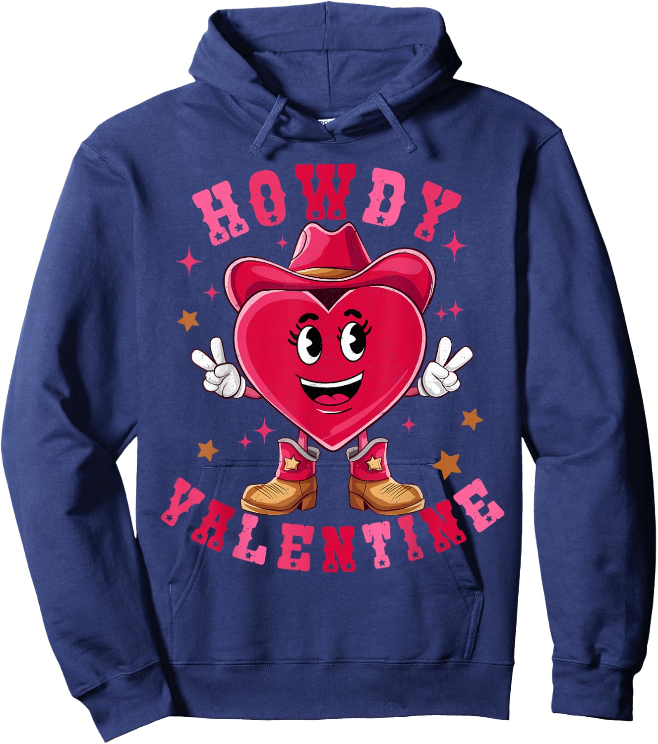 Howdy Valentine Rodeo Western Country Southern Men Women Kid Hoodie - Hoodie | Navy