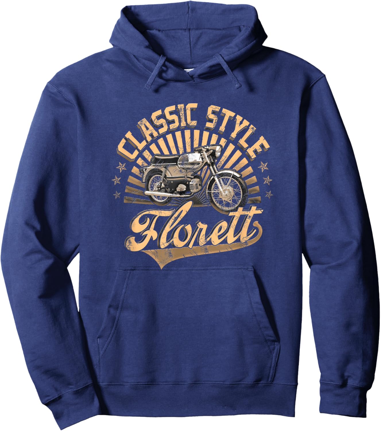 Kreidler Florett Moped Classic Style , black Hoodie - Hoodie | Navy