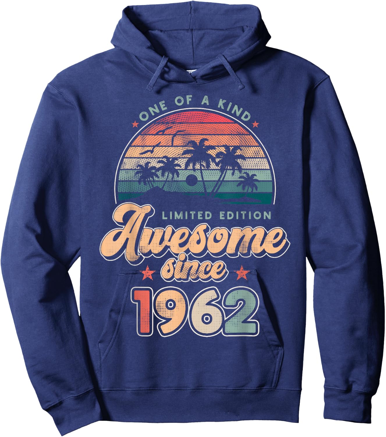 Awesome Since 1962 Palmiers 64e Anniversaire Hoodie - Hoodie | Navy