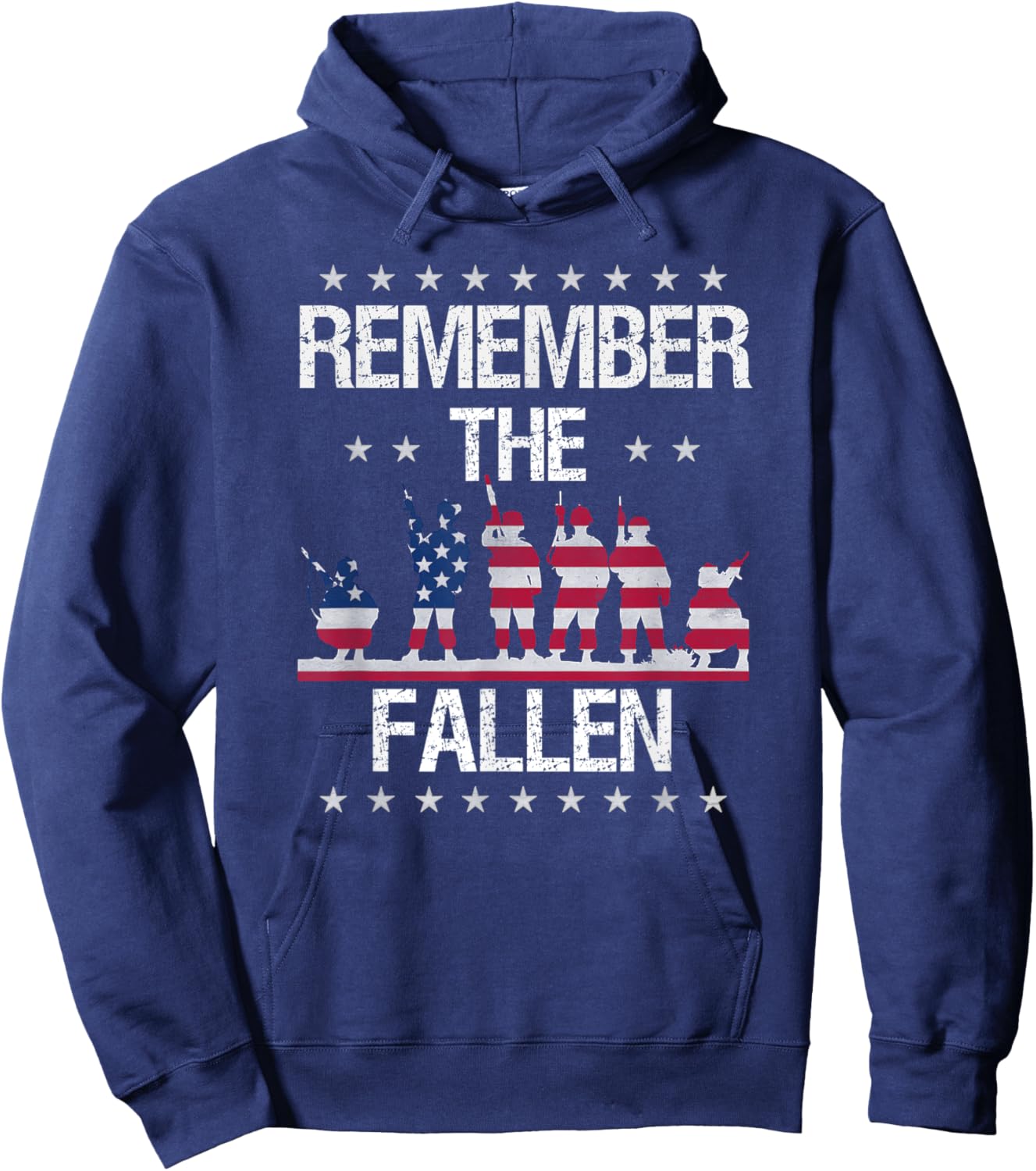 Remember The Fallen Soldiers Armed Forces Memorial Hoodie - Hoodie | Navy