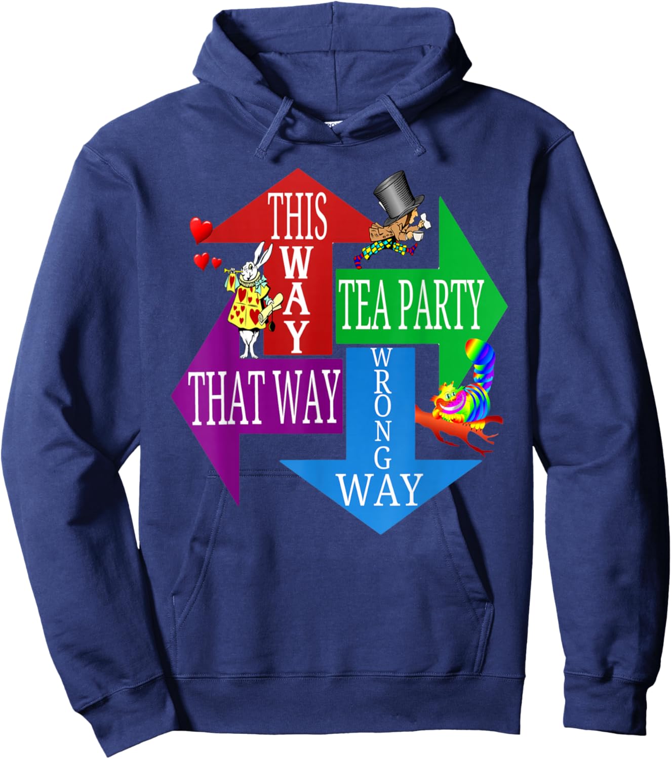 Madhatter Alice in Wonderland-Men Women Kids T Shirt Hoodie - Hoodie | Navy